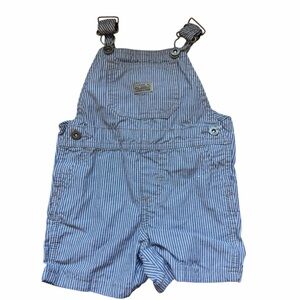 Wrangler Baby Overalls 12M Striped Shortalls 100% Cotton Casual Western Summer